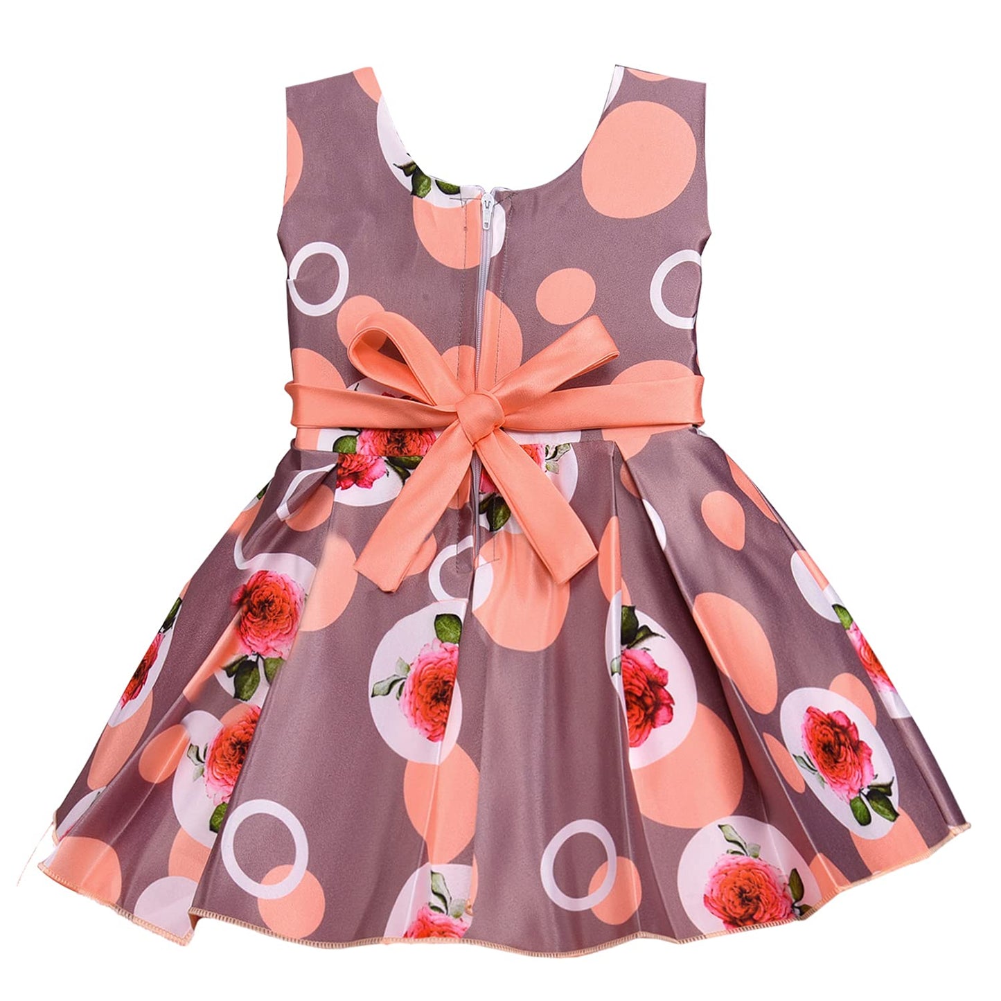 Baby Girls Frocks Dress for Girls-(stn772pch_Peach_5-6yrs)