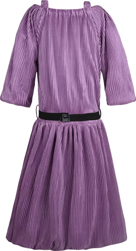 Girls Midi/Knee Length Belt Party Dress