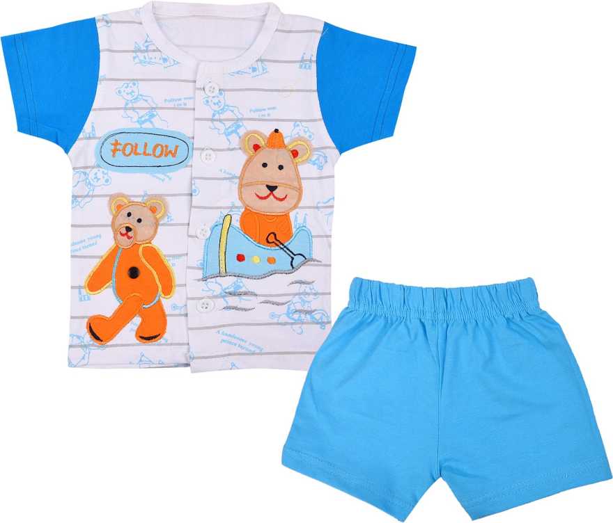 Baby Boys Party(Festive) T-shirt Shorts (bt10blu)