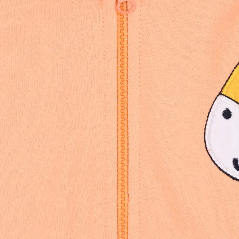 Unisex Cotton Applique Full Sleeve Hooded Sweatshirt