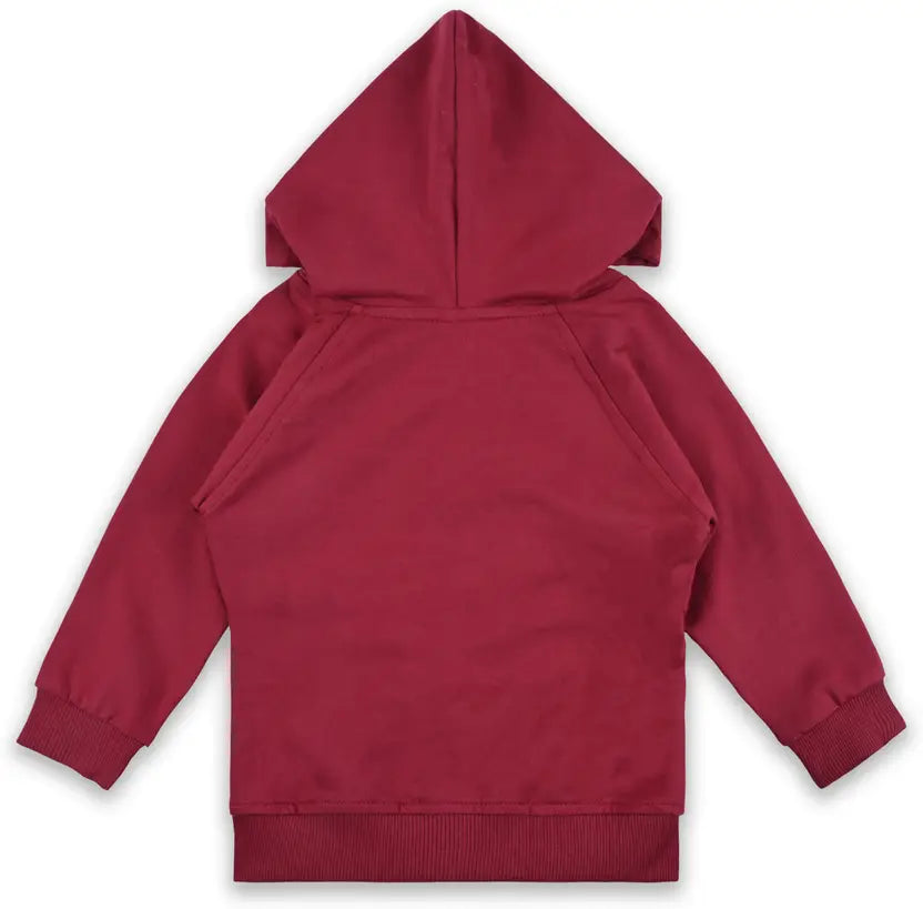 Unisex Cotton Applique Full Sleeve Hooded Sweatshirt