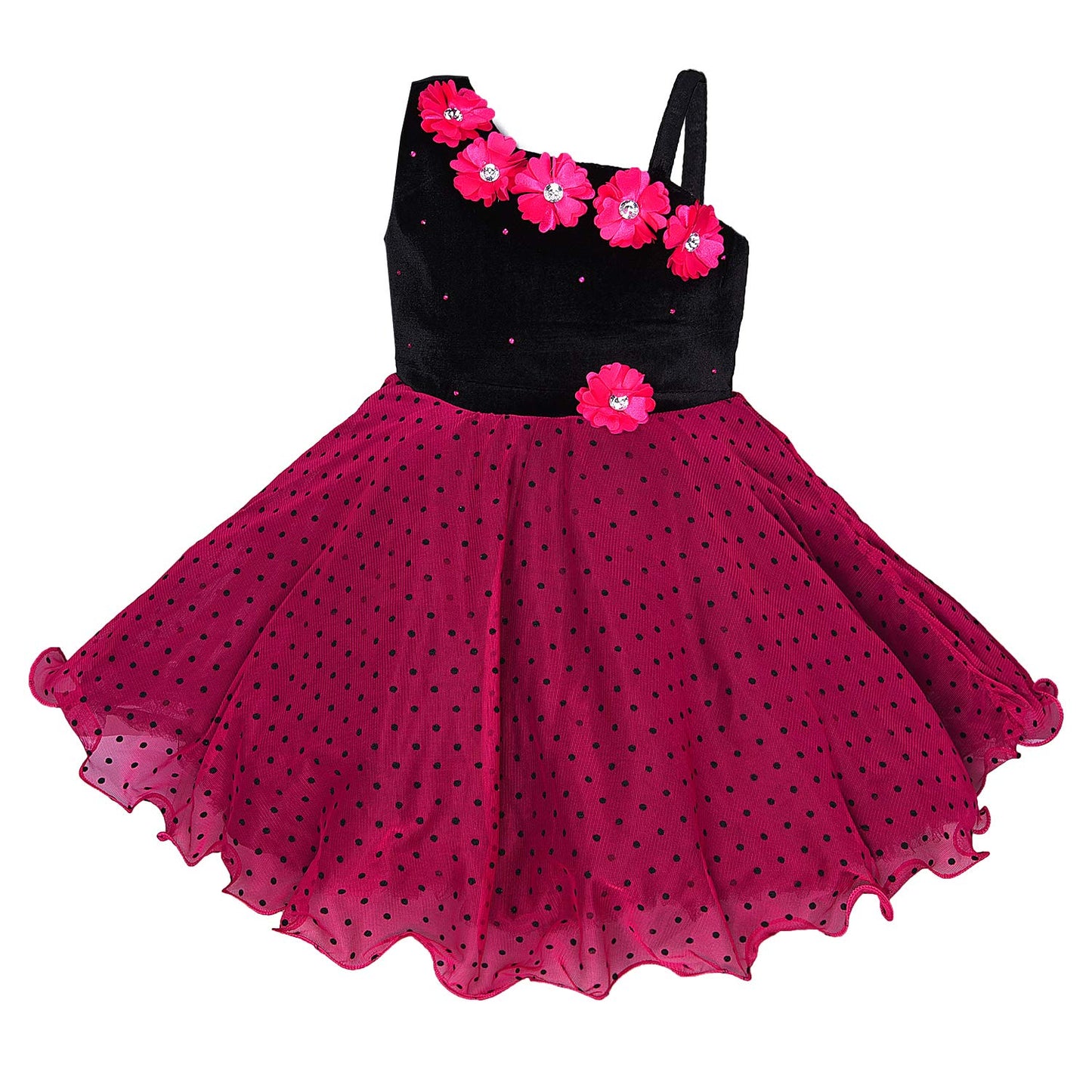 Baby Girls Frock Birthday Dress for Girls - Net - (bxa199pnk)