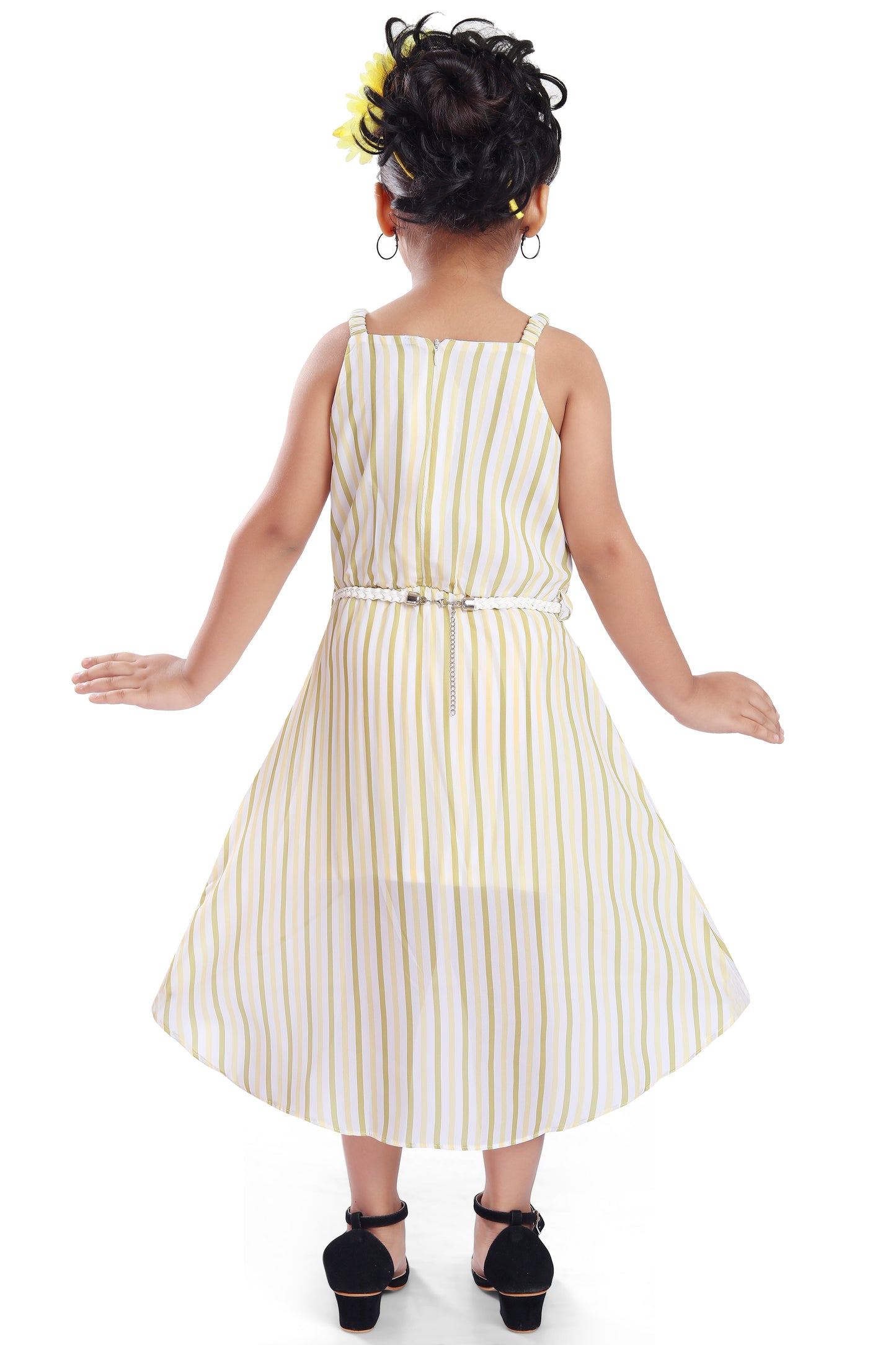 kids Partywear Dress Frock (fe2930ylw)