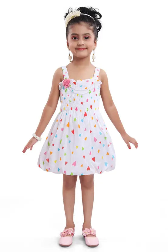Girls Midi/Knee Length Casual Dress csl242bpnk