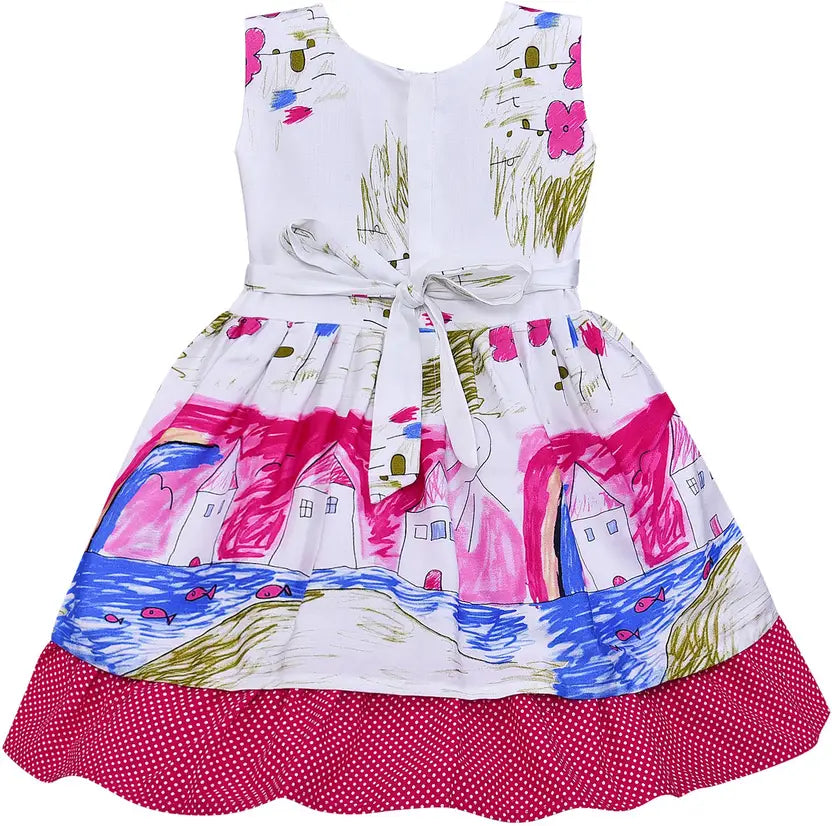 Baby Girls Midi/Knee Length Casual Dress ctn386grn