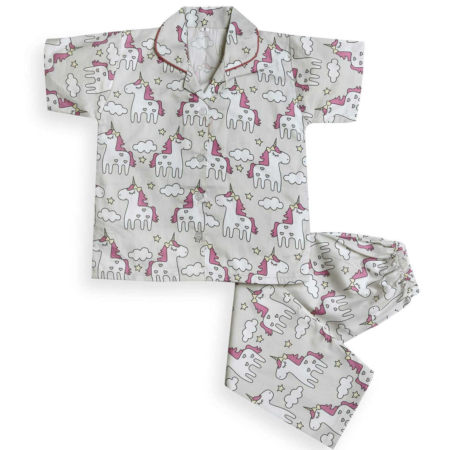 Unisex Printed Top and Bottom Pyjamas Night Dress