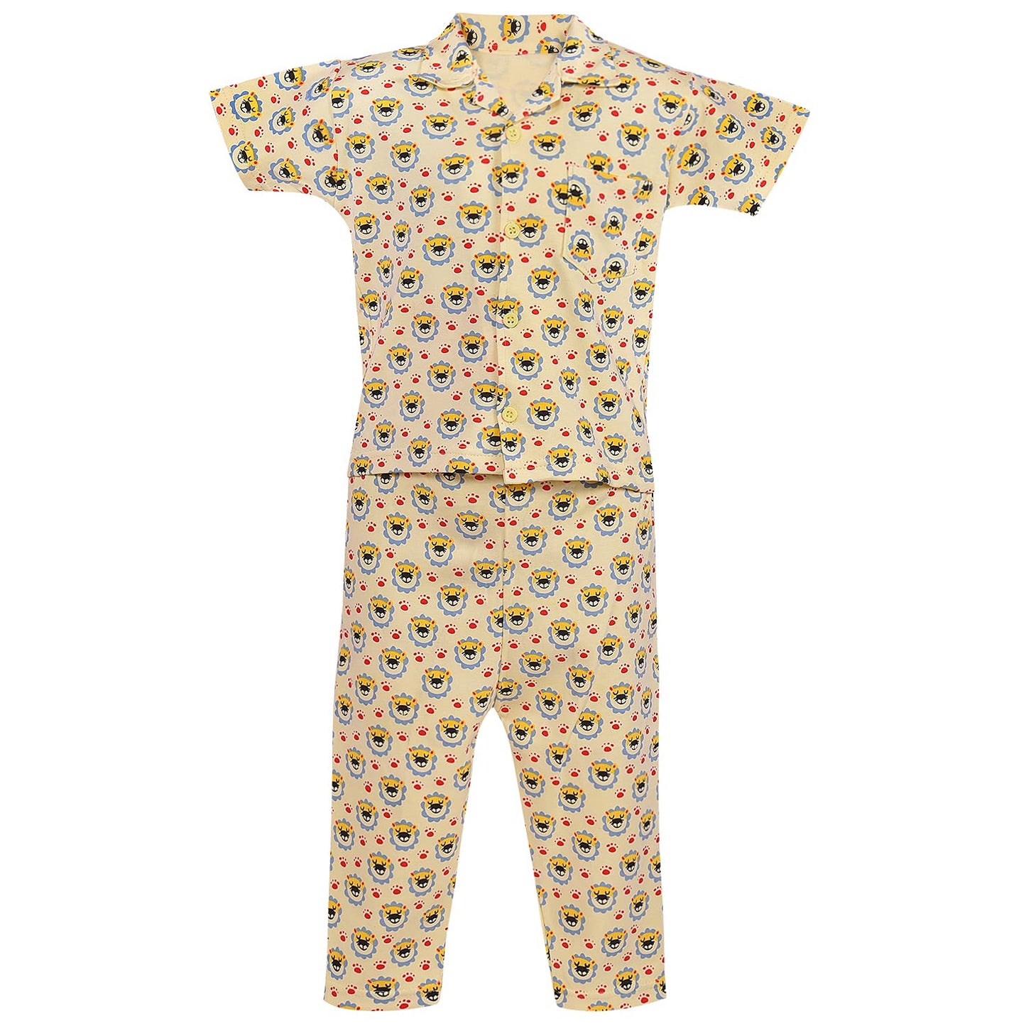 Unisex Printed Top and Bottom Pyjamas Night Dress