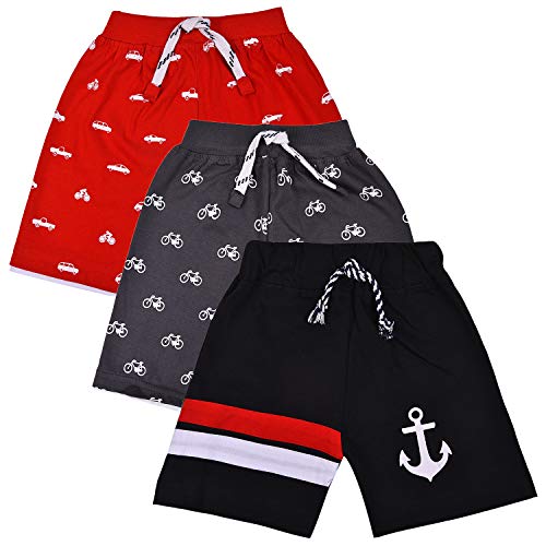 Unisex Shorts for Boys & Baby Girls-Boxers-(Set of 3)-(bt28blk)