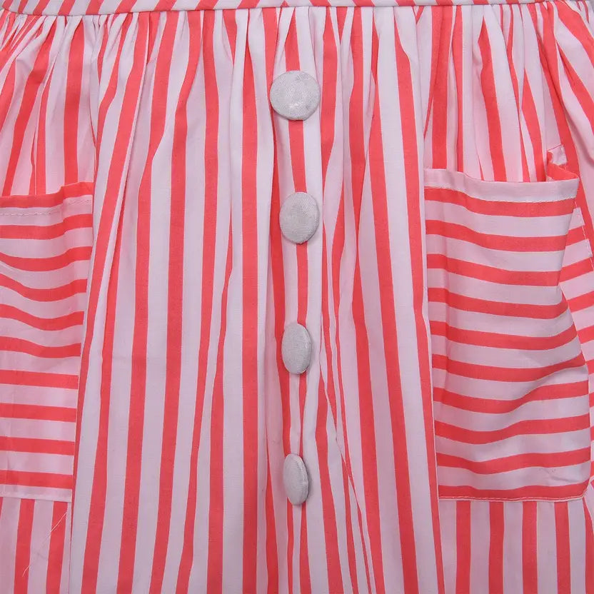 Girls Midi/Knee Length Casual Dress ctn333pnk