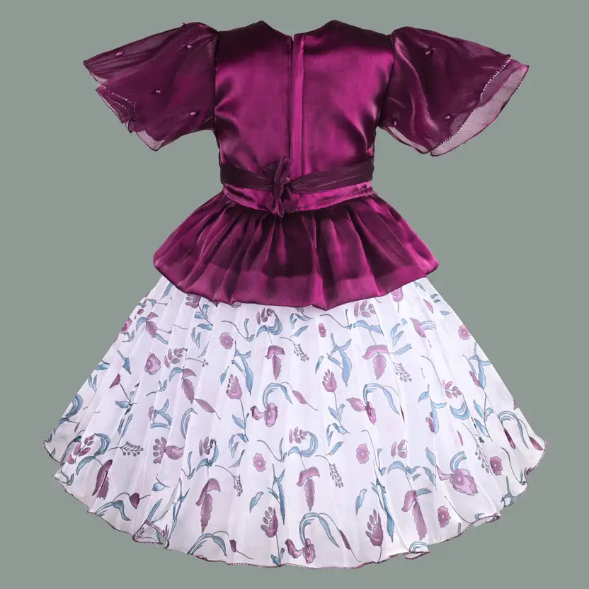 Girls Midi/Knee Length Party Dress fep3485wn