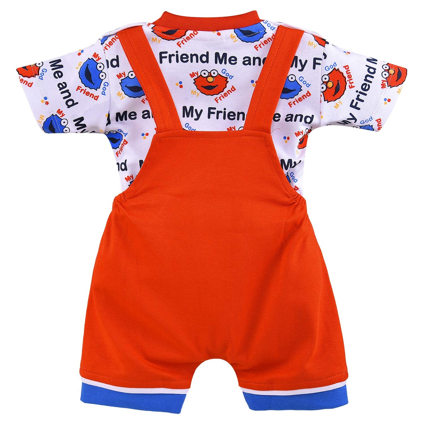 Unisex Dungaree Dress for Baby Boys-Baby Girls-(bt35org)