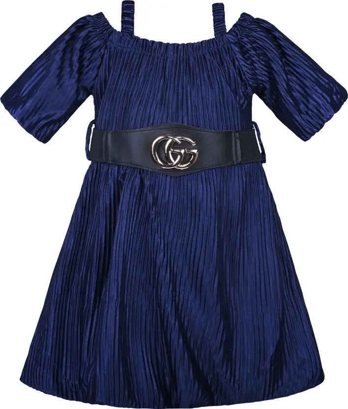 Girls Midi/Knee Length Belt Party Dress