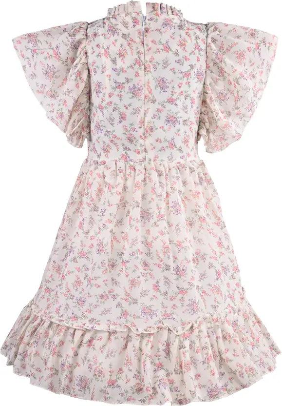 Girls Midi/Knee Length Party Dress cslp1072offwht