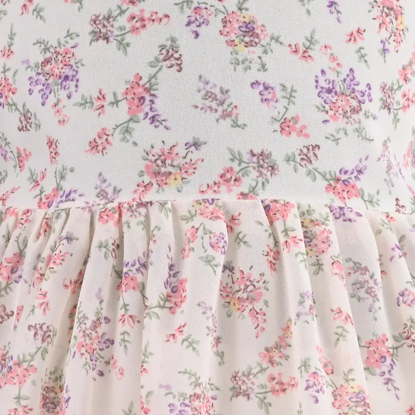 Girls Midi/Knee Length Party Dress cslp1072offwht
