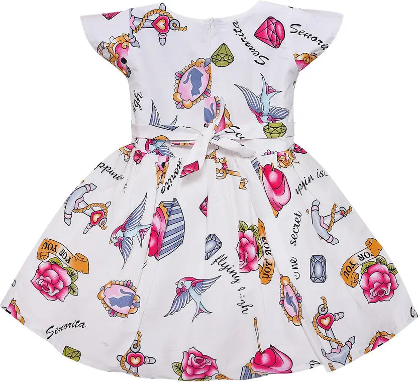 Baby Girls Midi/Knee Length Casual Dress ctn509pnk