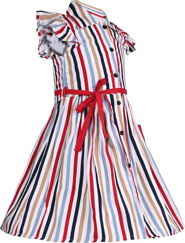 Girls Midi/Knee Length Casual Dress ctn642mlt
