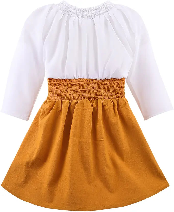 Baby Girls Midi/Knee Length Casual Dress fe3003ylw