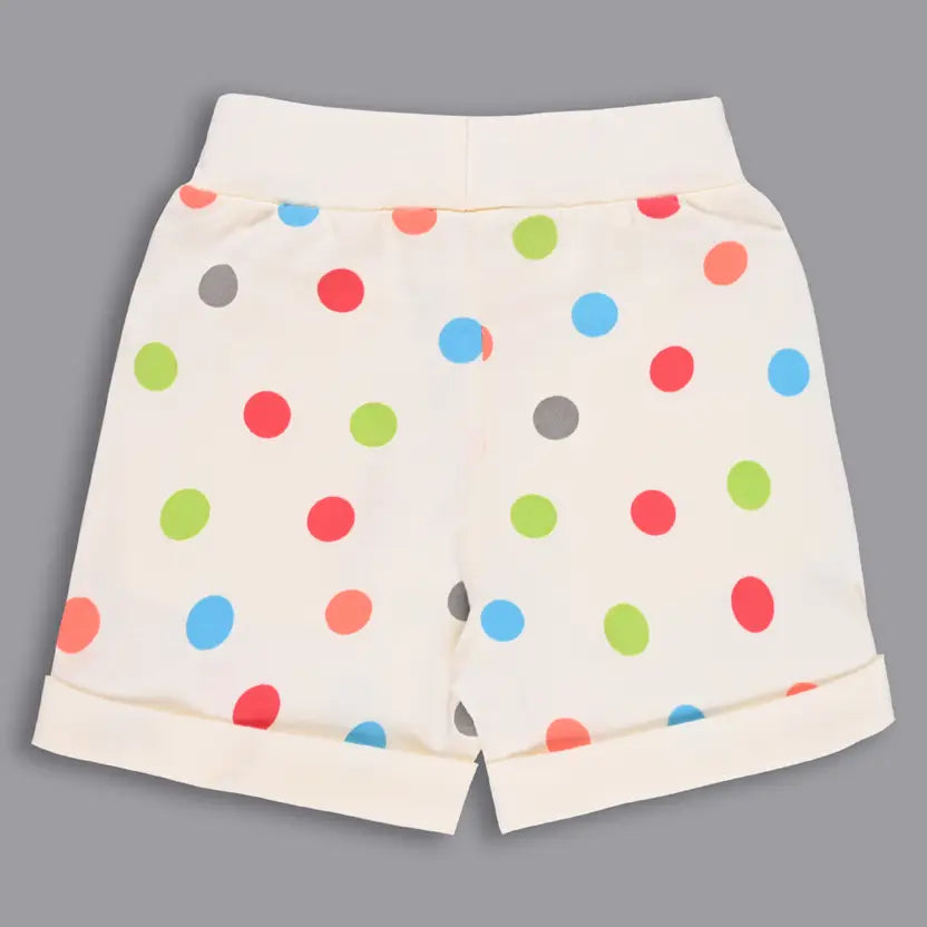 Girls Cotton Polka Print Summer Shorts