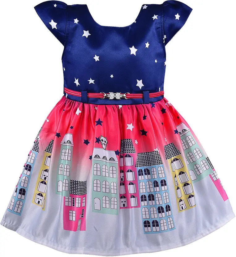 Girls Midi/Knee Length Casual Dress stn833nb