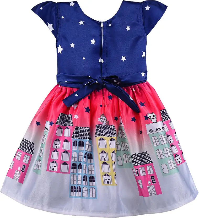 Girls Midi/Knee Length Casual Dress stn833nb