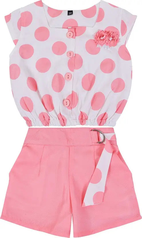 Baby Girls Casual Top Shorts csl292pnk