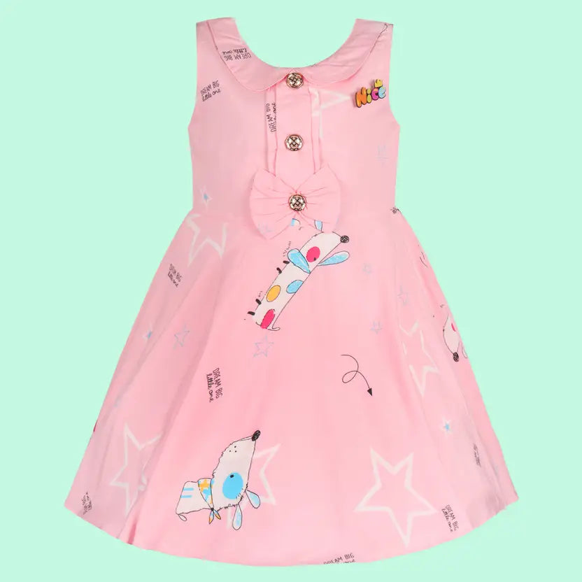 Baby Girls Midi/Knee Length Casual Dress fe3207pnk