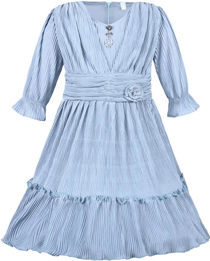 Girls Midi/Knee Length Party Dress  fe3242gry