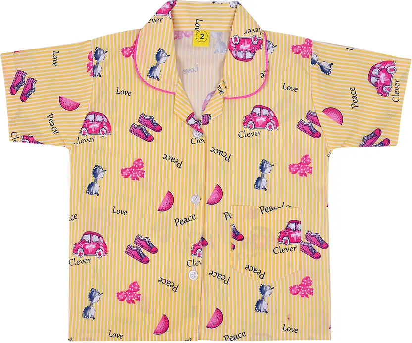 Girls Printed Cotton Blend Kids Nightwear ND44ynw