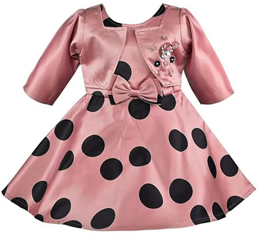 Girls Midi/Knee Length Party Dress  (stn805pch)