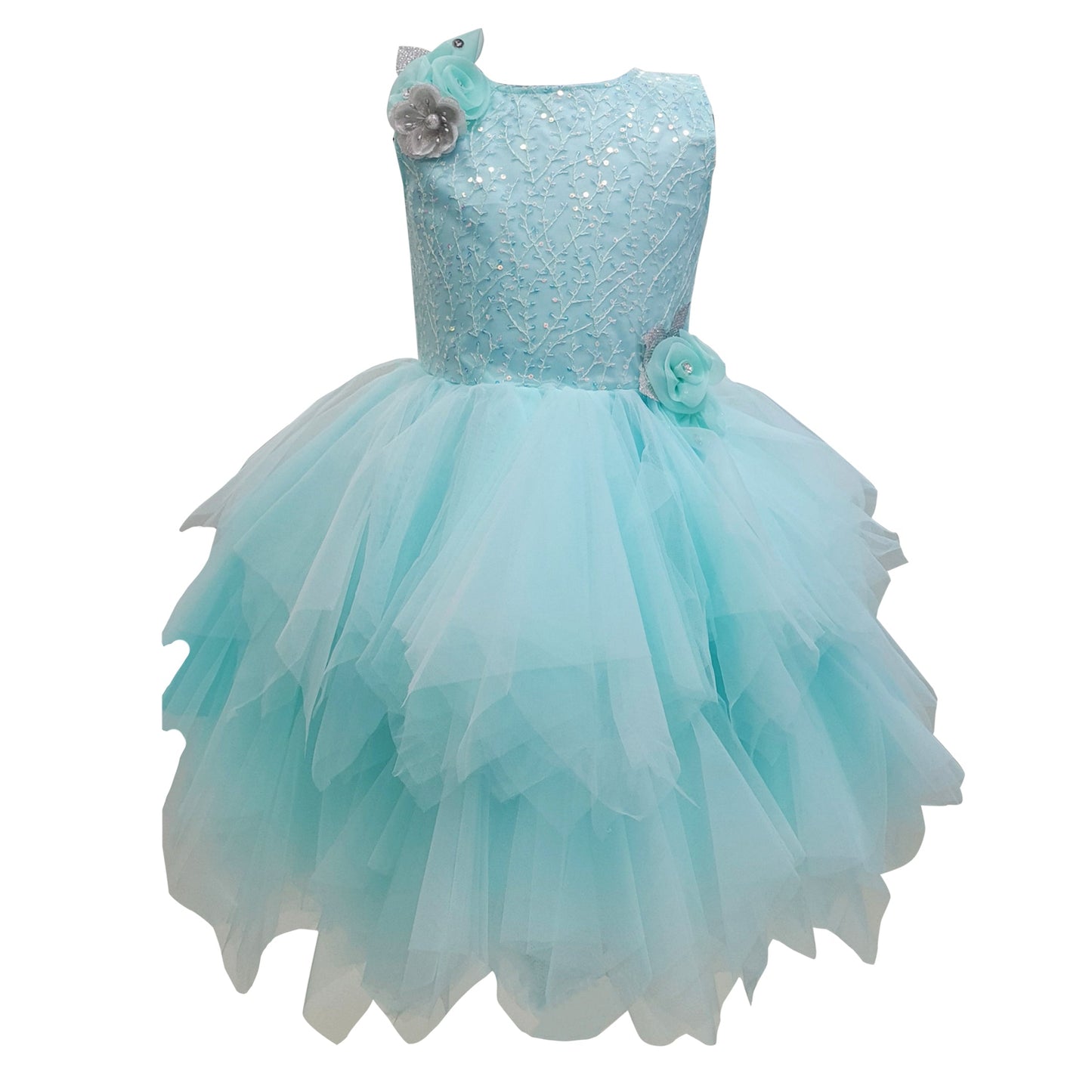 Baby Girls Cotton Frock Dress for Girls-(bxa416Lblu) - - frocks - baby dress