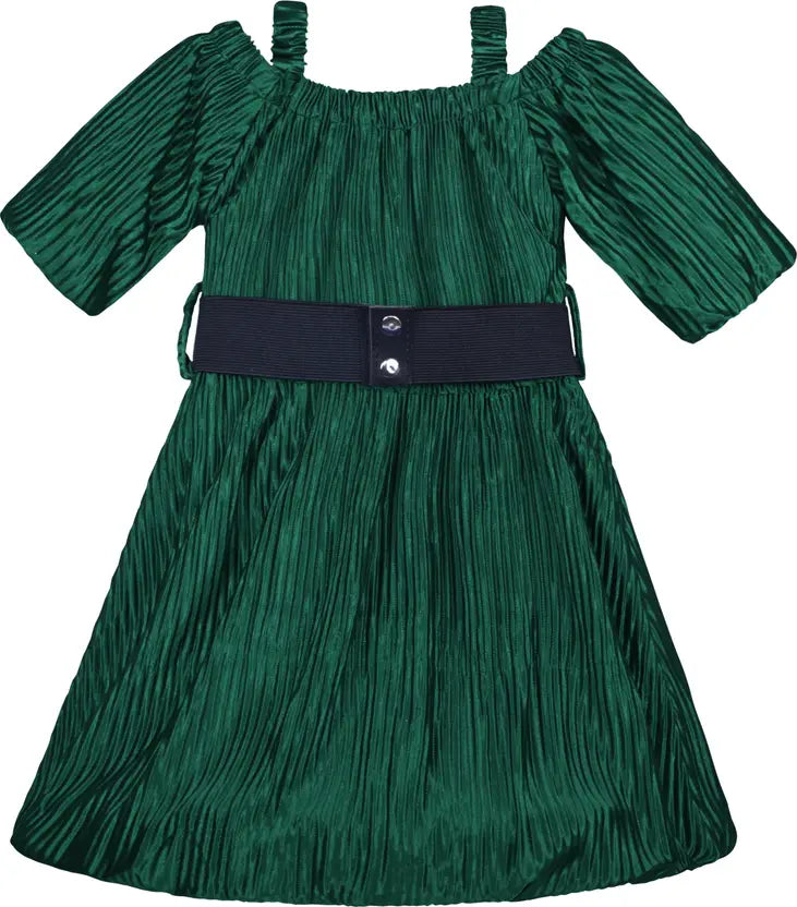 Girls Midi/Knee Length Belt Party Dress