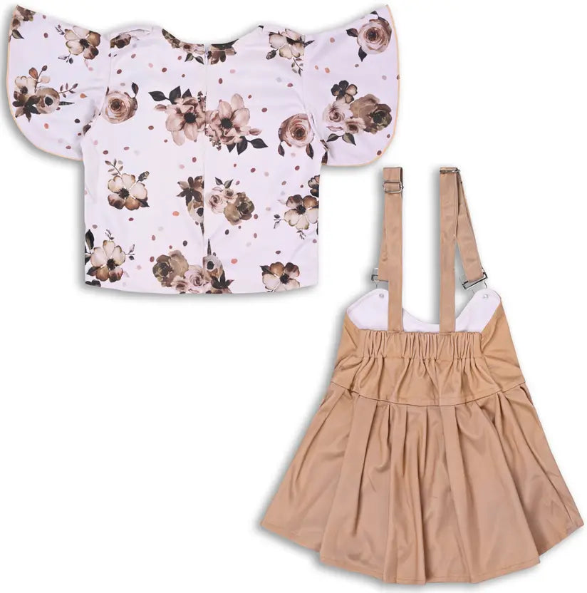 Dungaree For Girls Casual Printed Polycotton csl987bg