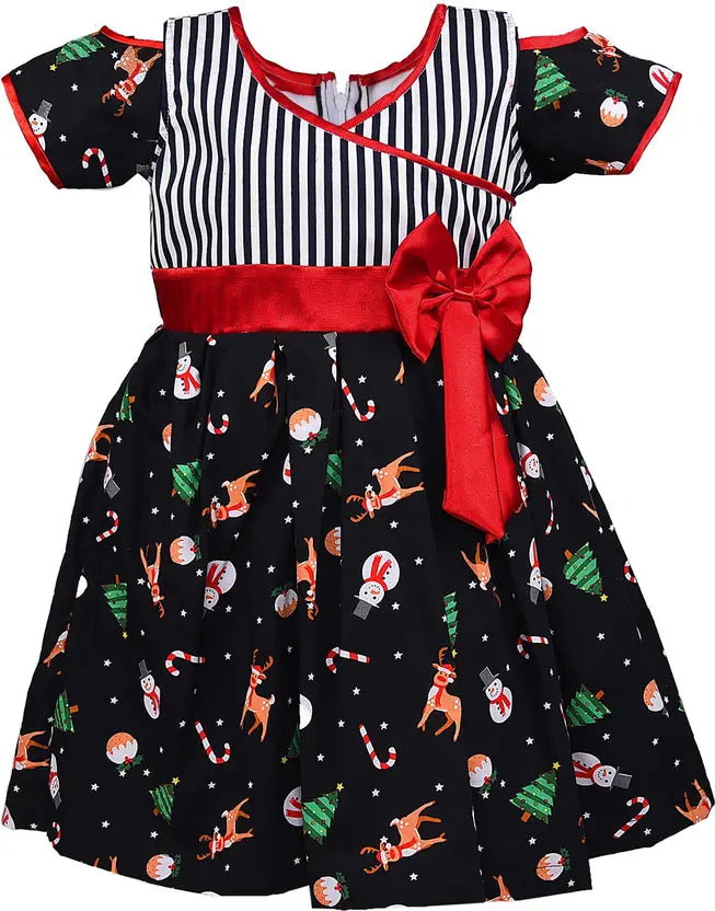 Girls Midi/Knee Length Casual Dress ctn285blk