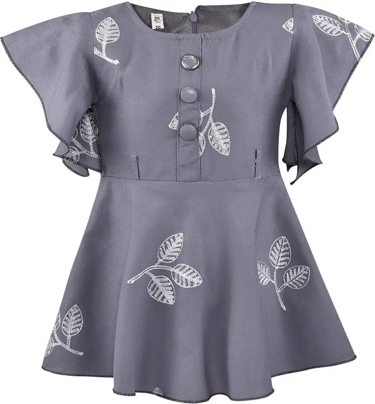 Girls Midi/Knee Length Casual Dress csl578gry