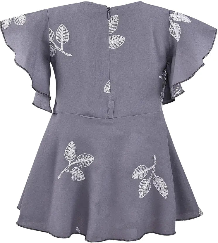 Girls Midi/Knee Length Casual Dress csl578gry
