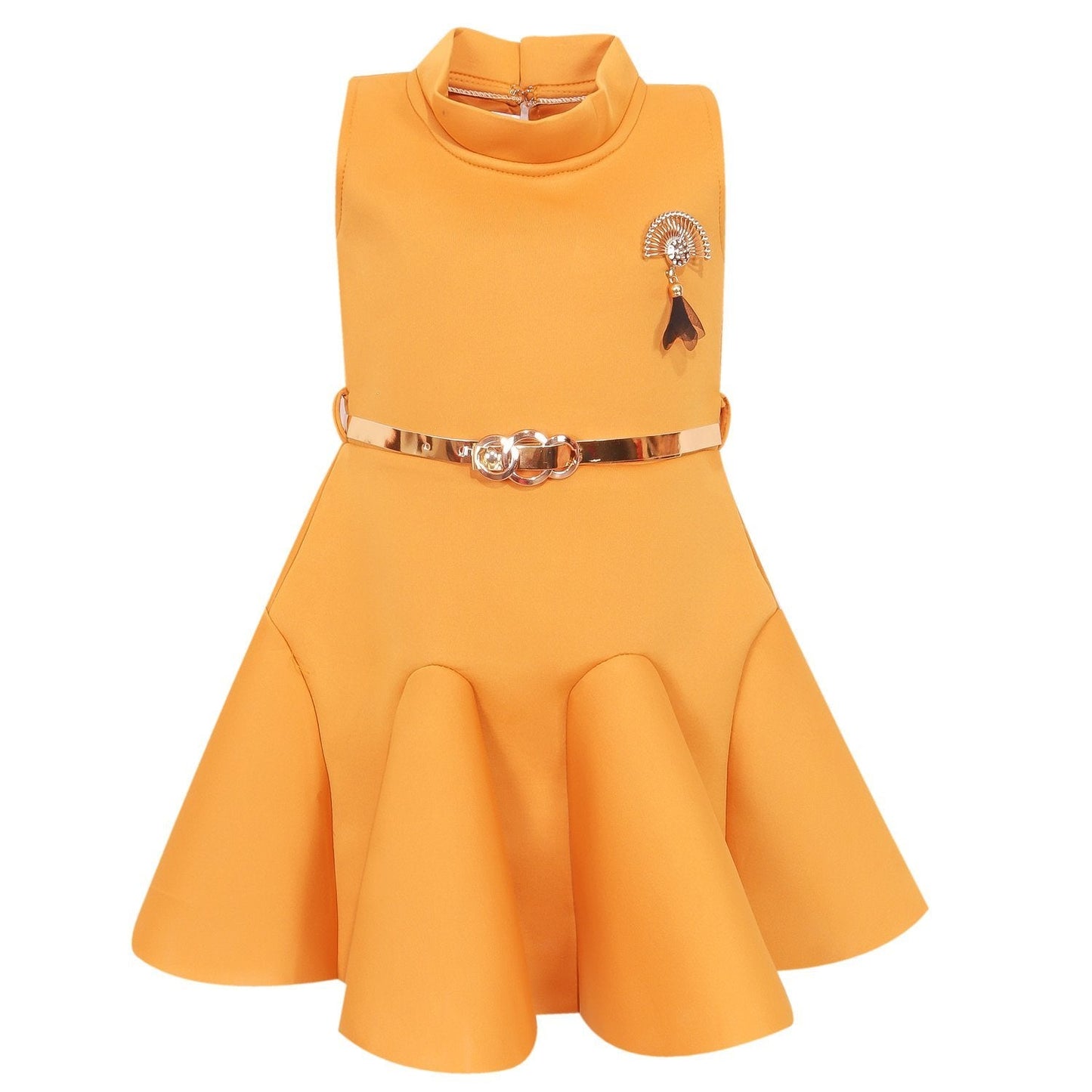 Baby Girls Party Wear Frock Dress fe2438ylw - Dresses
