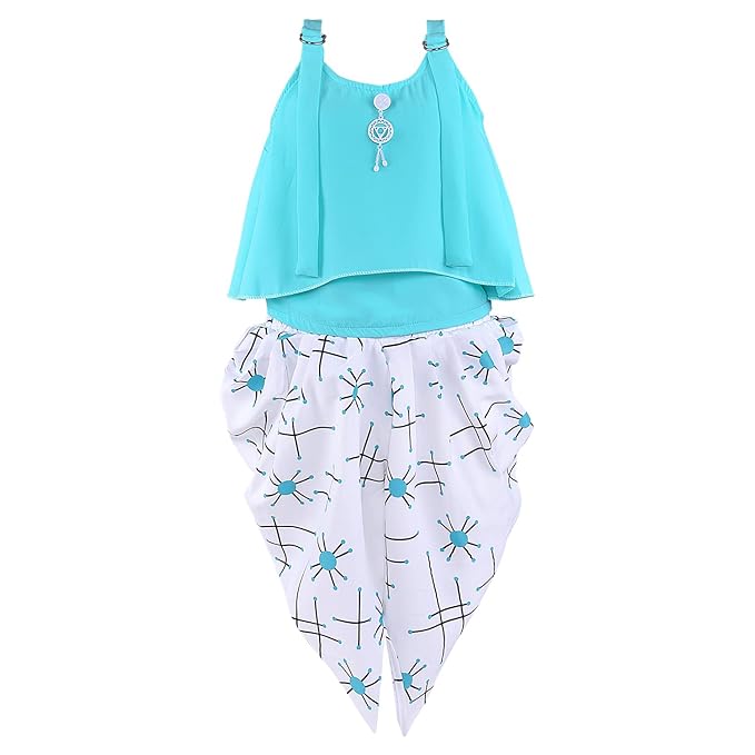 Baby Girls Top and Dhoti Pant Dress For Girls-(csl302blu)