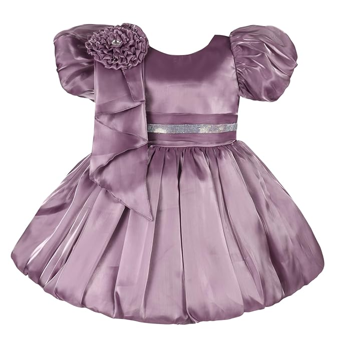 Rhinestone Floral Embellished Balloon Party Dress