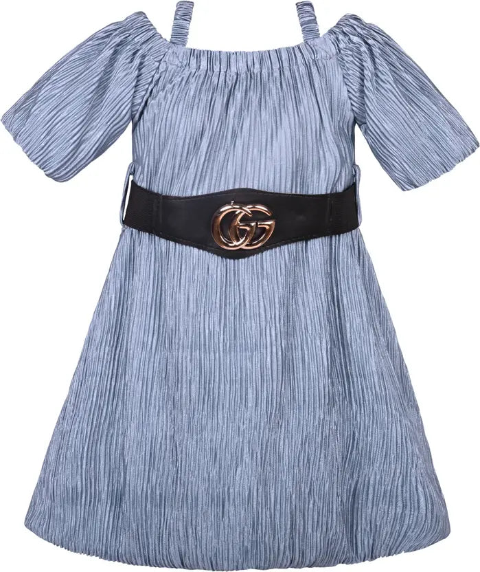 Girls Midi/Knee Length Belt Party Dress