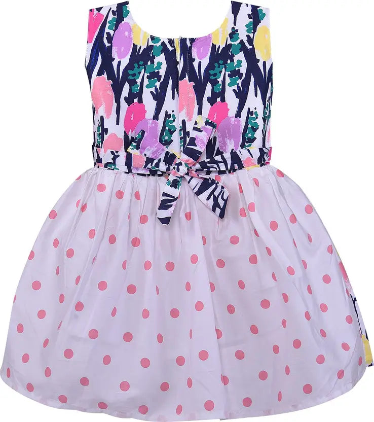 Girls Midi/Knee Length Casual Dress ctn368pnk