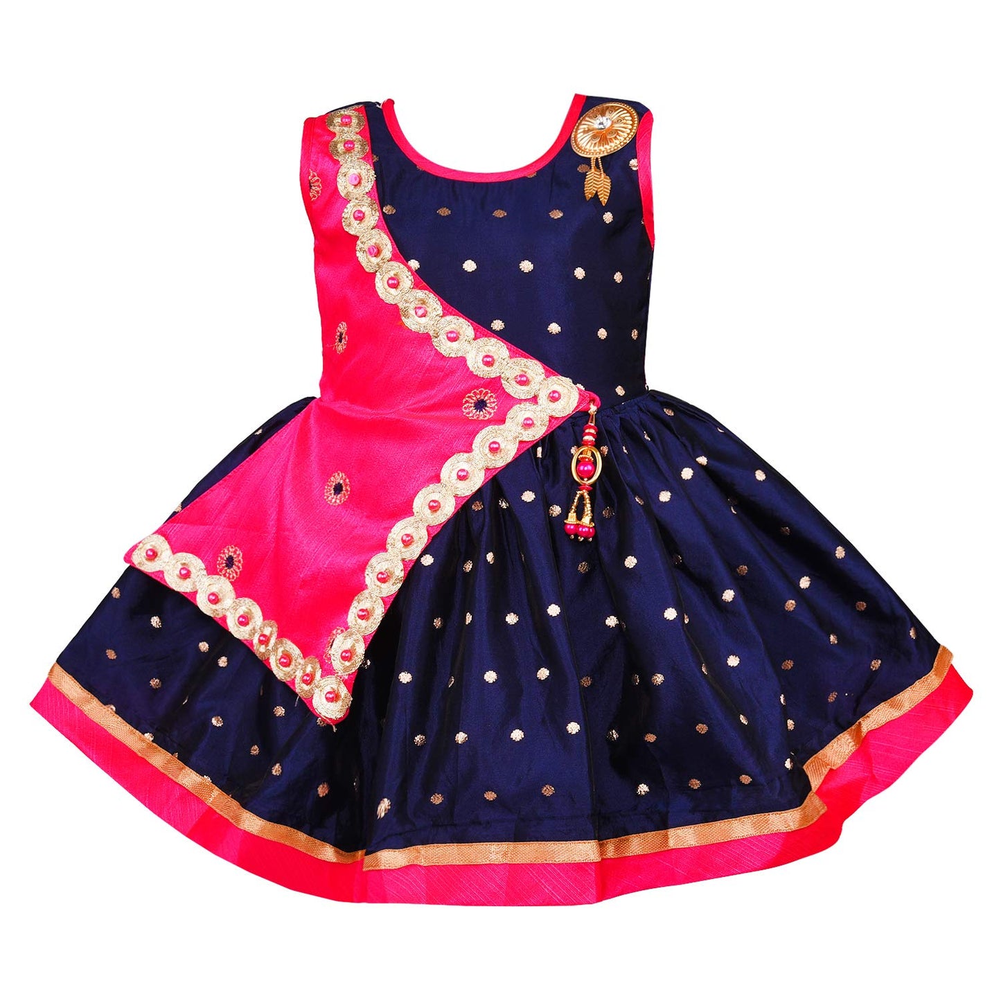 Baby Girls Party Wear Dress Birthday Frocks For Girls fe2446rani - Party Wear - frocks Party Wear - baby dress