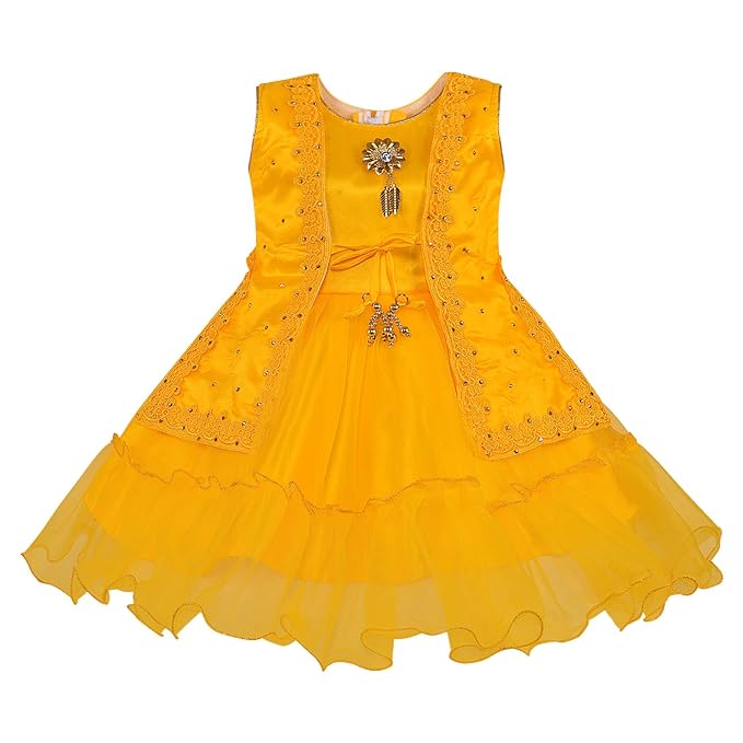 Baby Girls Partywear Frocks Dress For Girls (fe2773y)