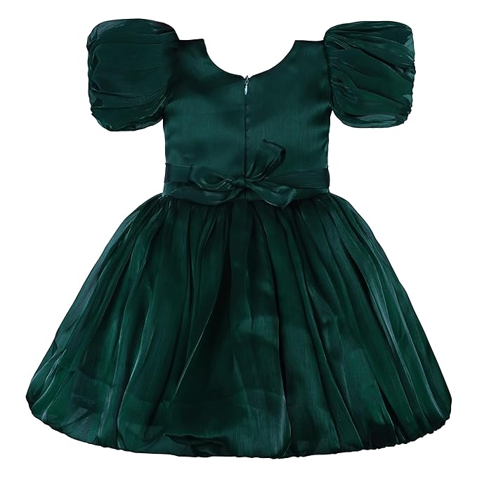 Rhinestone Floral Embellished Balloon Party Dress