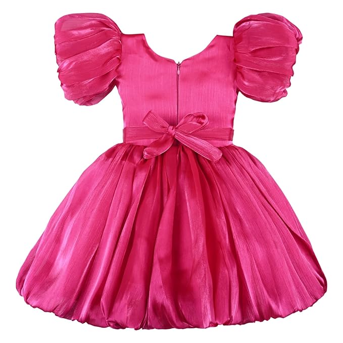 Rhinestone Floral Embellished Balloon Party Dress