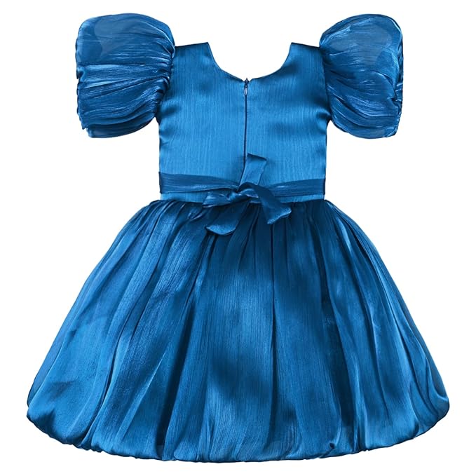 Rhinestone Floral Embellished Balloon Party Dress