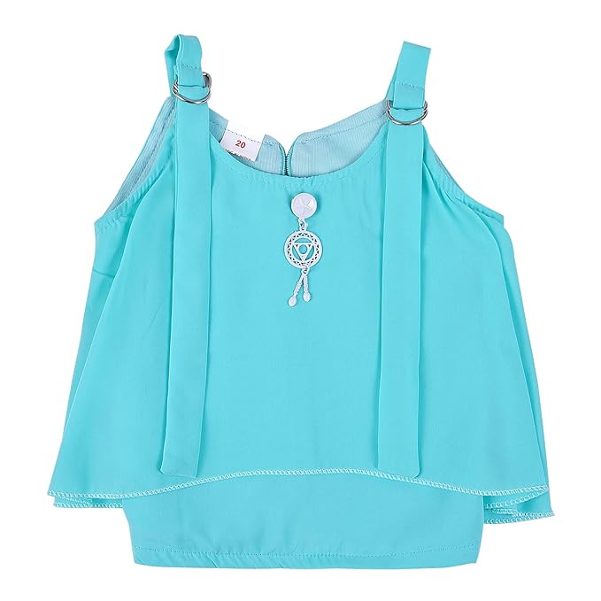 Baby Girls Top and Dhoti Pant Dress For Girls-(csl302blu)