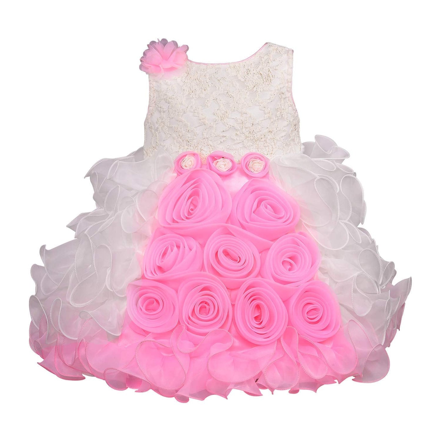 Baby Girls Party Wear Frock Dress bxa170bpnk - Party Wear - frocks Party Wear - baby dress