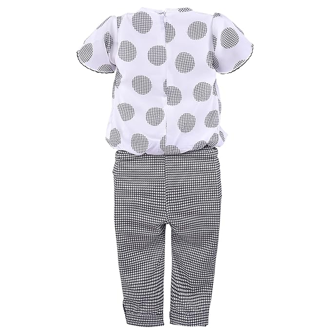 Baby Girls Top and Pant Dress For Girls-(csl328gry)