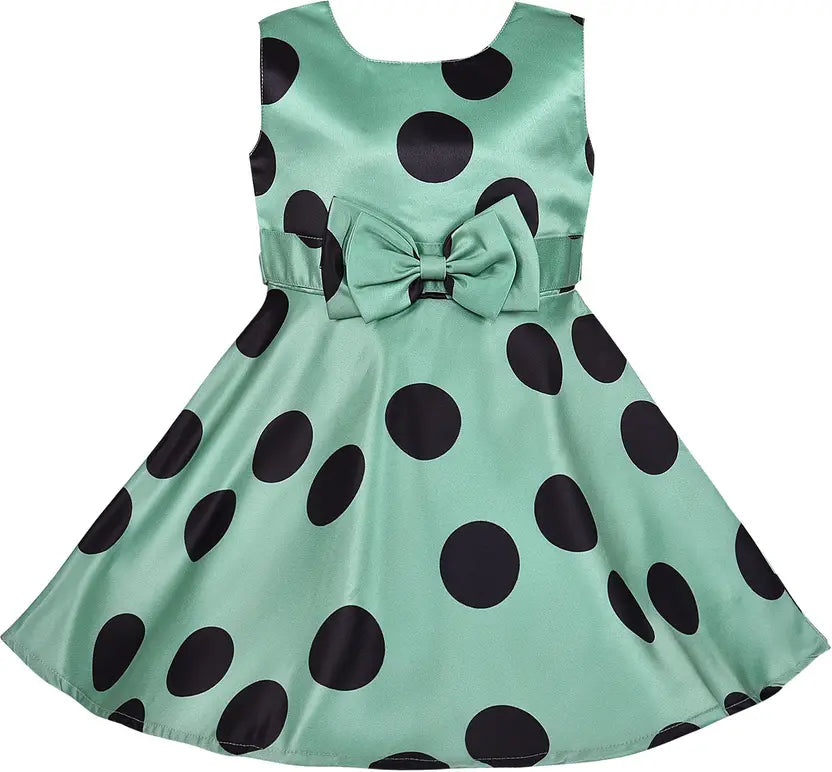 Girls Midi/Knee Length Casual Dress stn807grn