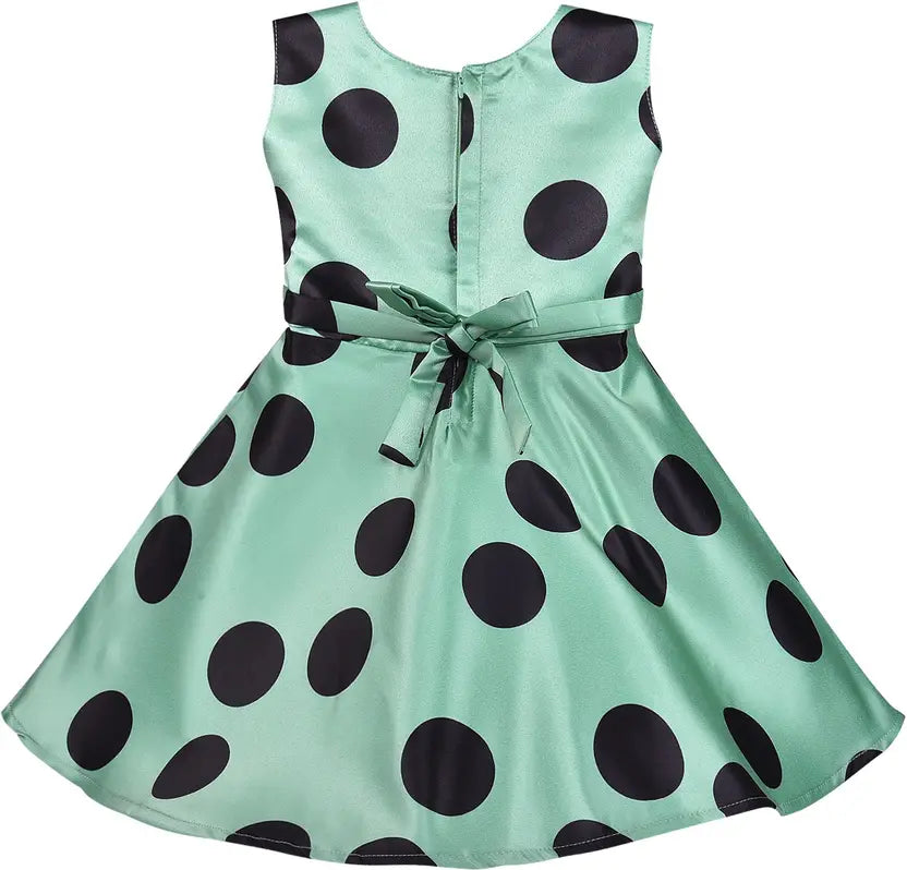 Girls Midi/Knee Length Casual Dress stn807grn